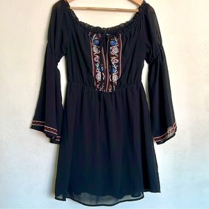 Lulu’s Embroidered Front Mini Dress